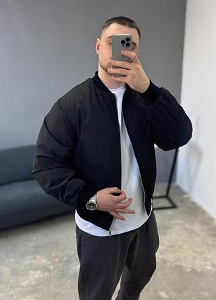 Бомбер чоловічий keep чорний р. s, m, l, xl