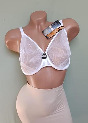 Бюстгальтер gossard glossies белый прозрачный.
