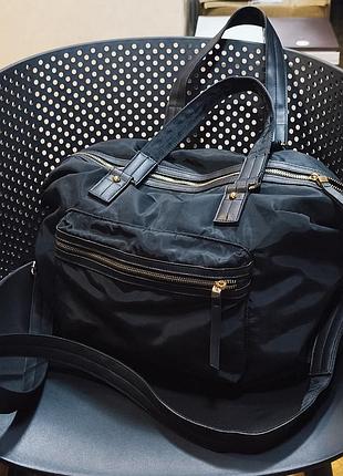 Accessorize london містка нейлонова сумка шопер мега практична зручна дорожня/ спортивна/повсякденна/поклажа