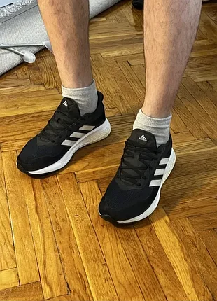 (40,5 размер, 25,5-26см) adidas supernova черновые кроссовки черные кроссовки