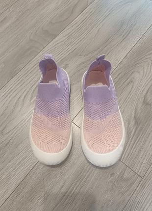 Летние кроссовки-тапули для девочки, 18см стелька