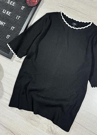 Футболка фактурна з контрастною окантовкою river island