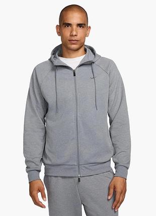 Толстовка чоловіча nike dri-fit grey fz0967-065 s m