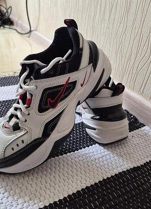 Кроссовки nike m2k tekno (белый/черный/красный) - размер 37.5 (23.5 см)