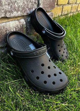 Crocs classic black крокси сабо для нього та для неї