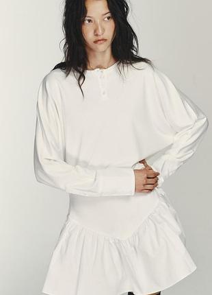 Коротка сукня з рукавами «летюча миша» від zara