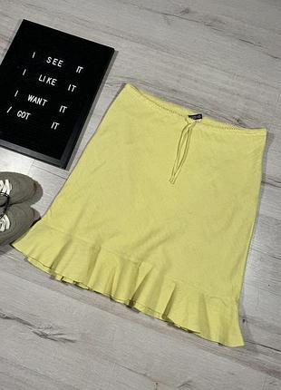 Лляна спідниця h&m