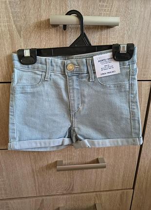 Детские шорты джинсовые для девочки h&amp;м, primark,р.5/6, 116. очень крутые и стильные