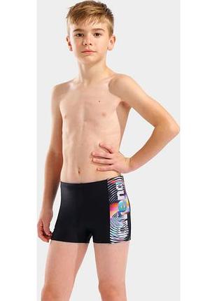 Плавки для мальчиков arena lit logo swim short черный дит 140 см