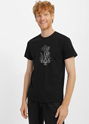 Футболка мужская черная с принтом "орнамент", 3xl