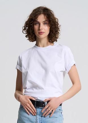 Футболка женская однотонная белая, 2xl