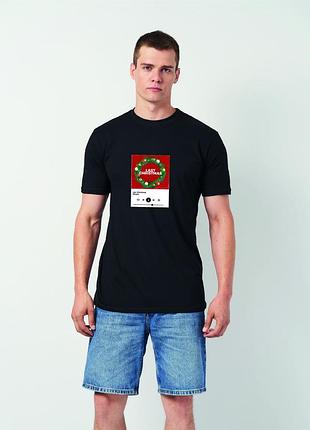 Футболка мужская черная с принтом "christmas", 3xl