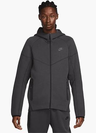 Толстовка чоловіча nike sportswear tech fleece windrunner black fb7921-060 s xs