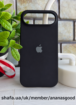 Чехол silicone case iphone 17 air черный силиконовый чехол iphone 17 аир с микрофиброй закрытый низ