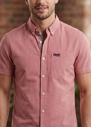 Рубашка с коротким рукавом тениска мужская superdry l large
