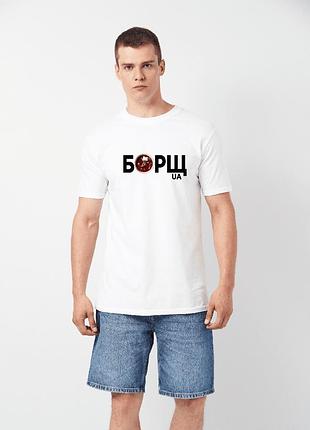 Футболка мужская белая с принтом "борщ", 3xl