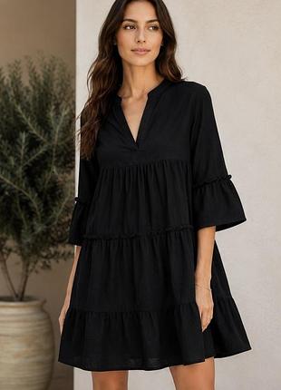 Сукня жіноча vero moda чорна бавовняна сукня л