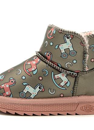 Уги для дівчинки bbt kids сіро-рожевий (t7012 grey-pink (27 (16,5 см))