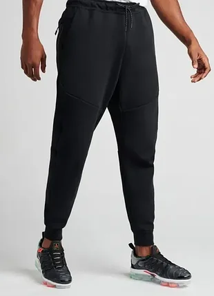 Nike tech fleece (s) мужские спортивные штаны брюки черные теч флис оригинал