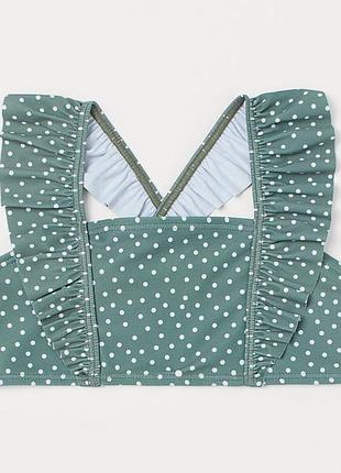 Верхня частина купальника з рюшами для дівчинки h&m 0917469-003 110-116 см (4-6 years) зелений