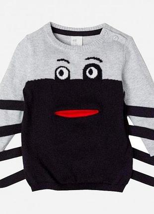 Джемпер тонкой вязки для мальчика h&m 0680608 080 см (9-12 months) серый
