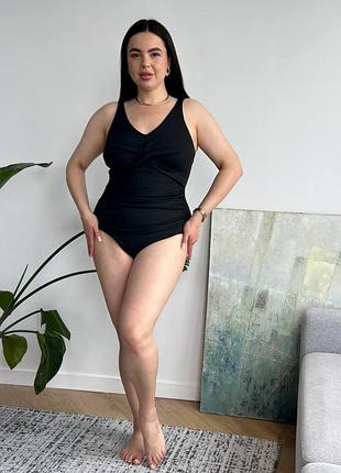 Купальник для дівчат plus size, в чорному кольорі