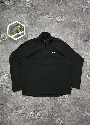Фліс helly hansen оригінал чорна кофта хеллі хансен флісова куртка анорак на замку 1/4