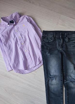 Рубашка от ralph lauren + джинсы