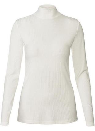 Гольф-водолазка в рубчик для женщины esmara lenzing 428044 m белый