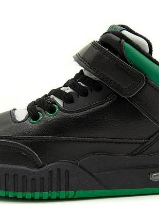 Хайтопы для мальчика gfb черный с зеленым (x7101-3 black-green (28 (16,3 см))