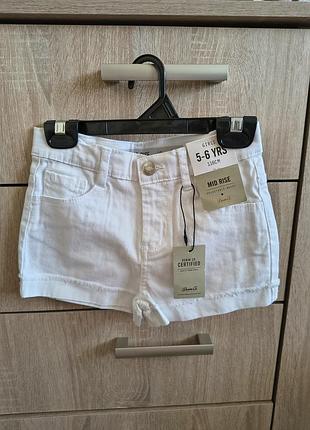 Детские шорты джинсовые для девочки h&amp;м, primark,р.5/6, 116. очень крутые и стильные