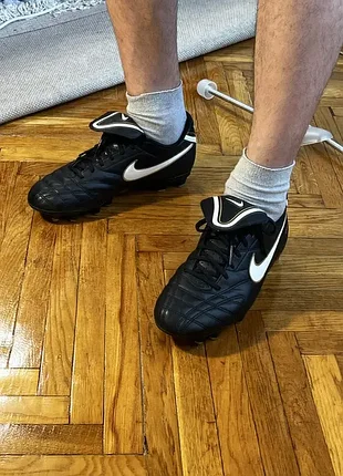 (42 размер, 27см) nike tiempo черные бутсы чорні бутси буци