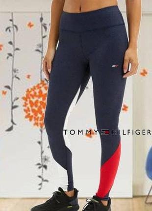 🌹🌹Tommy hilfiger спортивные женские лосины в рубчик т синие в полоски м🌹🌹