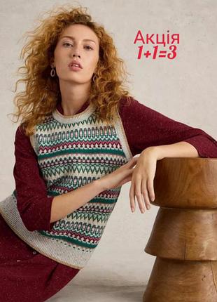Вовняна жилетка white stuff fay fair isle безрукавка
