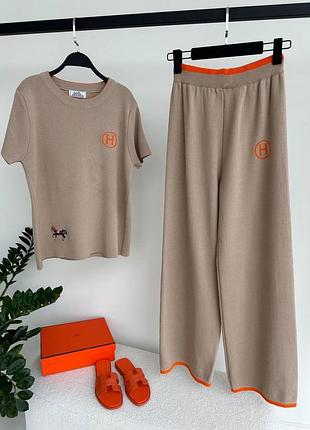 Костюм штани та футболка повсякденний спортивний hermes
