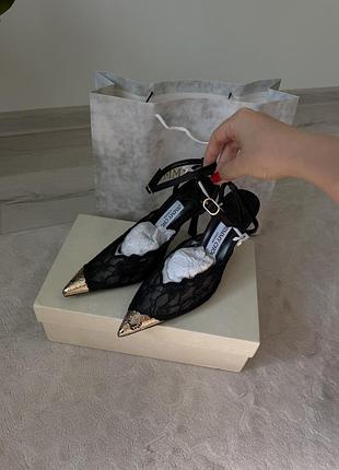 Мереживні туфлі в стилі jimmy choo 36 розмір