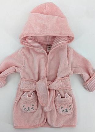Халат carter's kitten pockets махра 0-9 мес.