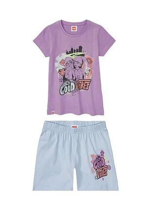 Піжама (футболка і шорти) для дівчинки disney lego 410194-1 134-140 см (8-10 years) різнобарвний