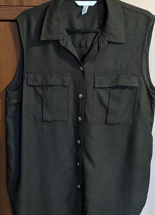 Рубашка лён вискоза h&m