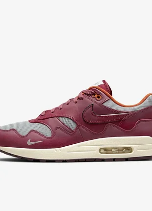Оригінал! кросівки чоловічі nike air max 1 x patta night maroon do9549-001