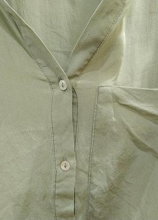 Zara woman (xs). блуза м'ятна, шовк
