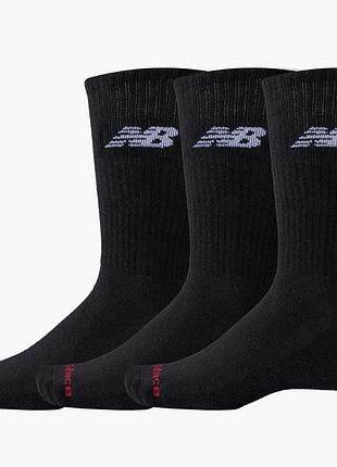 Шкарпетки чоловічі new balance everyday crew (3 пари) black las51293bk