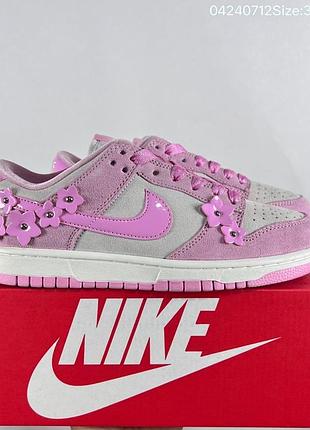 Жіночі nike dunk low se "florette" під замовлення🩷🩷🩷🩷🩷