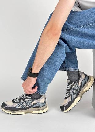 Чоловічі кросівки asics gel-nyc gtx beige grey black
