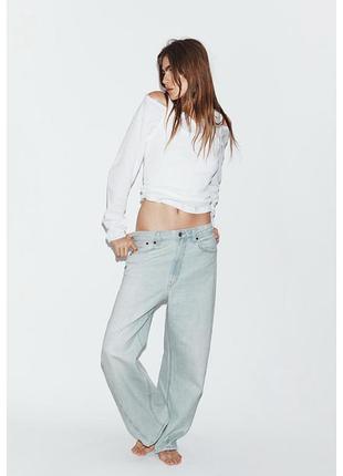 Джинсы  baggy balloon zara светло голубые 40р.