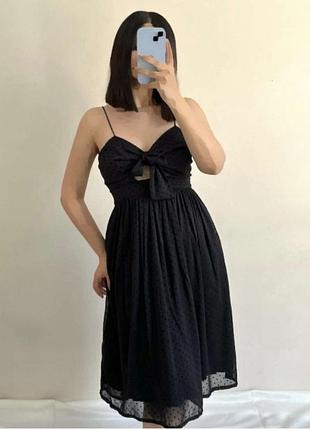 Красивое черное приталенное платье сарафан длины миди zara 
💫💫💫💫💫💫💫💫💫💫💫💫💫
