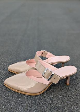 Сабо 43-44 р мюлли шлепанцы кожа
