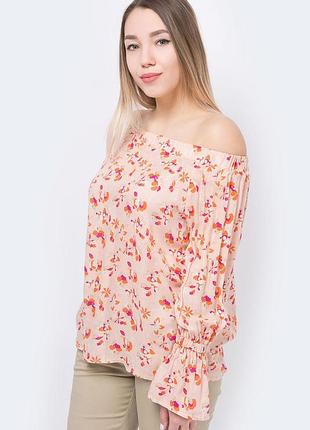 Блуза benetton 17p5vt85q8b3*903 цветы женск. розовый m (162 641)