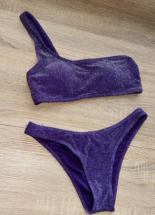 Жіночий роздільний купальник бренду pull&bear, з люрексом (з ефектом блиску або глітера)