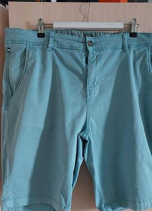 Чоловічі котонові класичні шорти світло- бірюзового кольору на розмір 54- 56